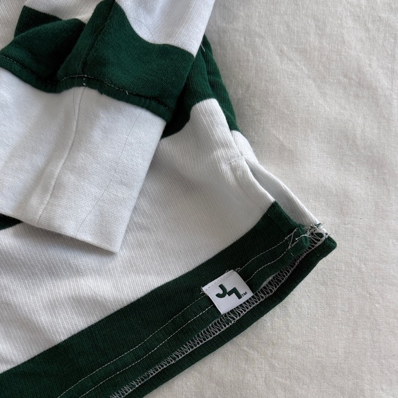 JoyLab Green and White Striped Crop Top - Picture 2 of 5